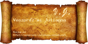 Veszprémi Julianna névjegykártya